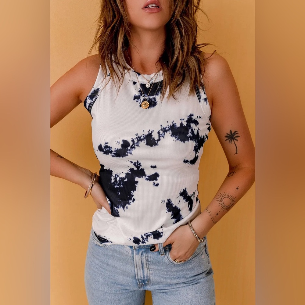 Tie-Dye Round Neck Tank